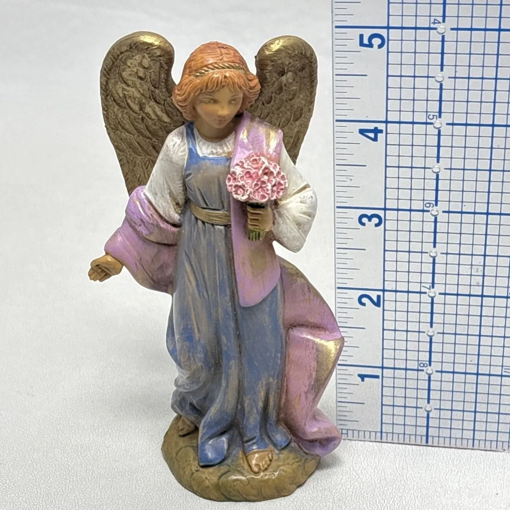 2002 Fontanini Angel Aurora With Flowers 391 Collectors Figurine Vintage Depose